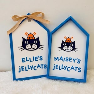 Letrero/etiqueta personalizada de Jellycat - Tipografía icónica de Jellycats / Varios colores disponibles / Impresión 3D Normal Blue