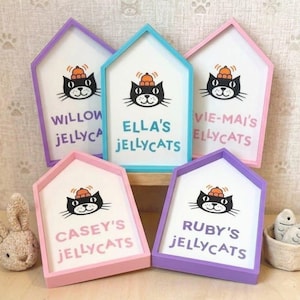 Gepersonaliseerde Jellycats-displaybord - iconisch Jellycats-lettertype | Meerdere kleuren beschikbaar | 3D-geprint