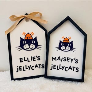 Letrero/etiqueta personalizada de Jellycat - Tipografía icónica de Jellycats / Varios colores disponibles / Impresión 3D Black