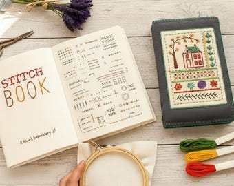 刺繍ステッチブックキット – 初心者向け手刺繍セット | DIY針仕事練習帳 | 裁縫用品＆クラフト愛好家へのギフト