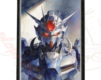 Gundam Robot Poster | Mobile Suit Anime Art Print | Mecha Wall Decor | Sci-Fi Fan Gift | Japanese Anime Art | Otaku Gifts | Concept Art