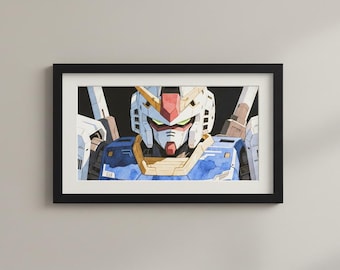 Watercolor Gundam RX-78-2 Art Print: Mecha Anime Poster (Digital Download)