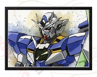 Mobile Suit Ensemble Series | Classic Anime, Mecha Model & Anime Robot PNG | RX-78-2 Fan Art, Instant Digital Download Watercolor Paintings