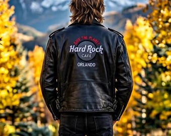 Hard Rock Cafe Las Vegas Vintage Black Leather Bomber Jacket, M - Etsy