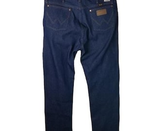 Vintage 90s 1990s Wrangler Cowboy Cut Jeans 13MWZ, Western Rodeo Denim Pants, Classic Blue Cotton USA Style, 36x32 Durable Workwear