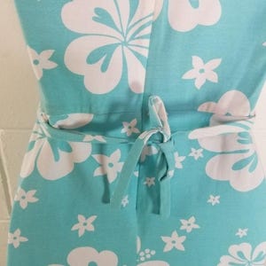 Vintage Eva Franco Anthropologie Blue Floral Dress, Tropical Vacation Midi Dress, Summer Cruise Resortwear, Spring Garden Party Style image 11