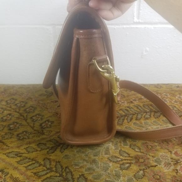 Vintage Coach Court Bag 9870, British Tan Leather Purse, 90s