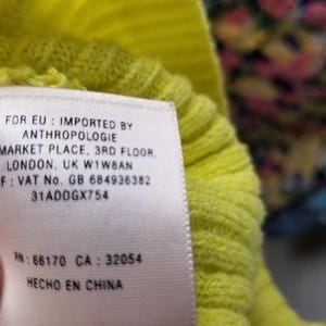 Y2K Anthropologie Little Yellow Bird Cardigan Sweater, Crochet Lace Applique Coquette Top, Twee Gilmore Girls Soft Girl Knit image 13