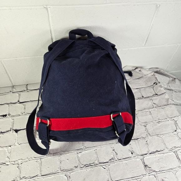 Vtg 90s Y2k Tommy Hilfiger Spell Out Drawstring Backpack  display picture 3