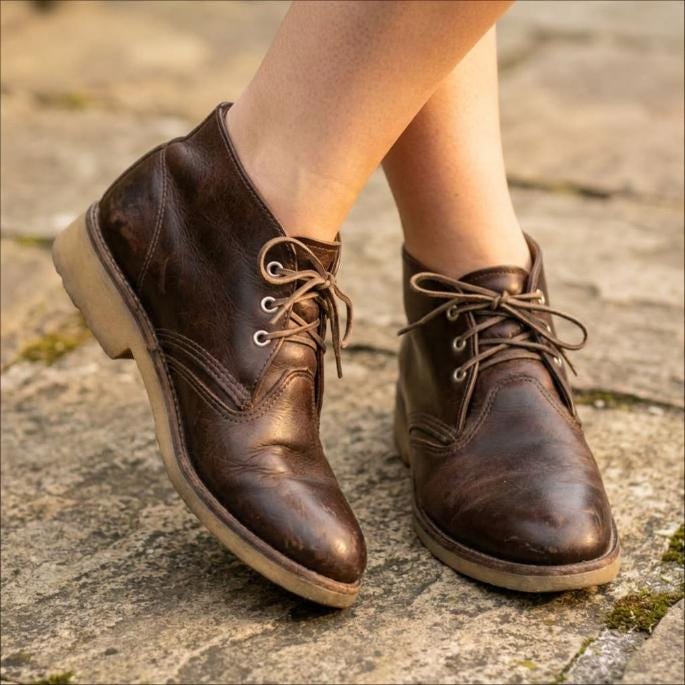 Vintage Red Wing Heritage 3141 Boots, Brown Leather Work  display picture 2