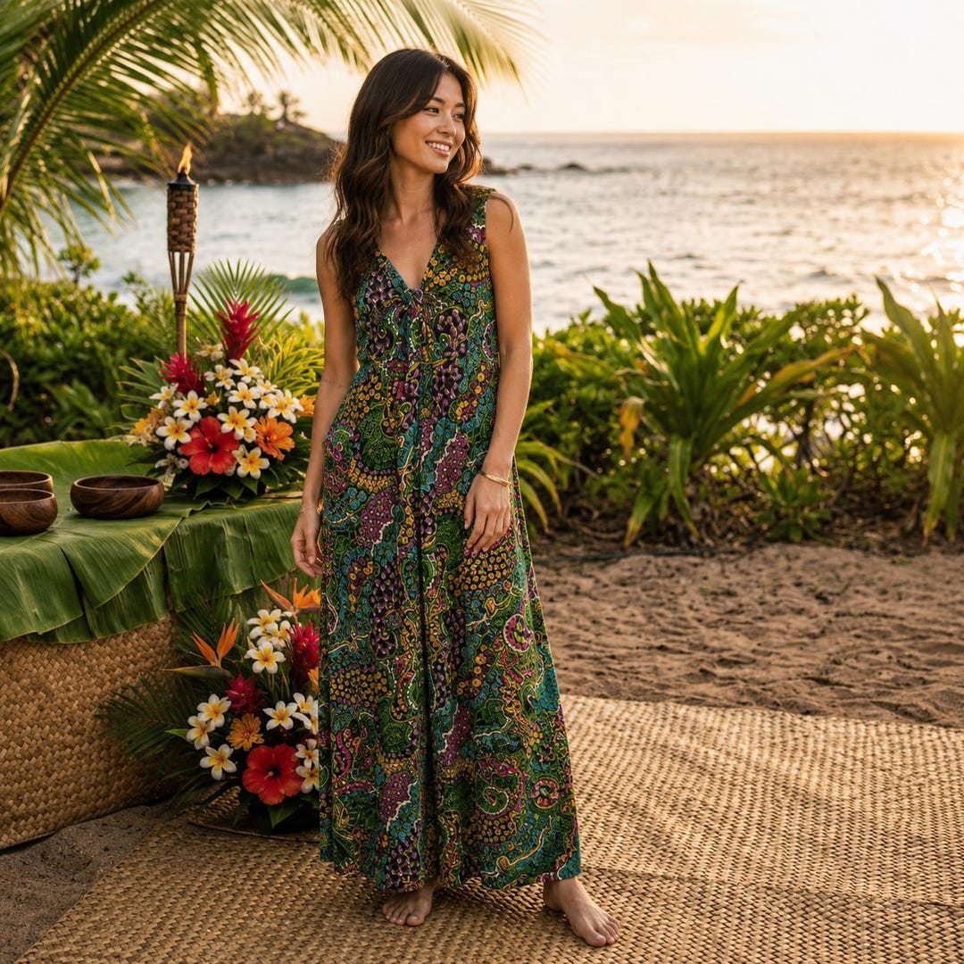 Vintage 1960s 70s Psychedelic Floral Maxi Dress Sleeveless Neon Boho ...