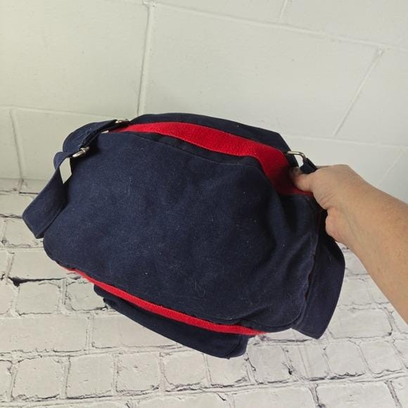 Vtg 90s Y2k Tommy Hilfiger Spell Out Drawstring Backpack  display picture 1