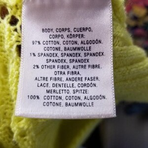 Y2K Anthropologie Little Yellow Bird Cardigan Sweater, Crochet Lace Applique Coquette Top, Twee Gilmore Girls Soft Girl Knit image 15