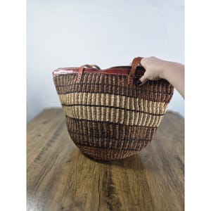80s Woven Sisal Market Bag, - Etsy