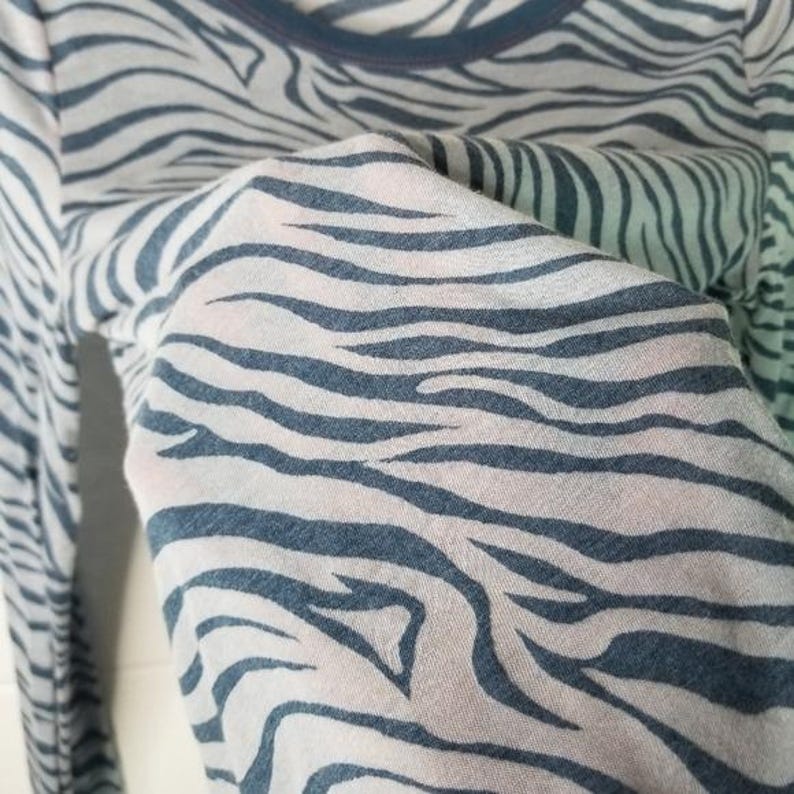 Vintage Y2K Free People Tiger Stripe Burnout Henley, Sheer Animal Print Long Sleeve Top, Grunge Boho Layering Shirt image 7