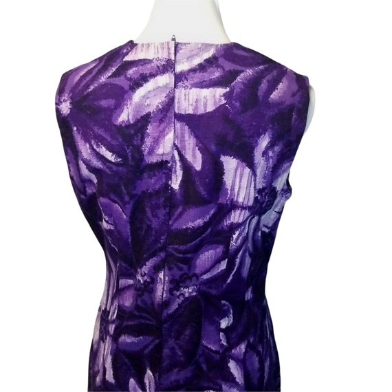 Vtg 60s John Abbott purple floral barkcloth hawai… - image 5