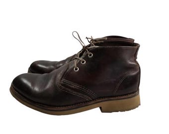 Vtg Red Wing heritage 3141 brown leather low ankle work prison chukka boots Vintage Red Wing Heritage 3141 Boots, Brown Leather Work  main image 2