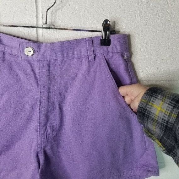 Vtg 70s 80s purple high waist shorts - image 6