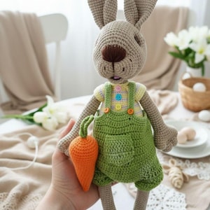 Patrón de conejito de Pascua a crochet en PDF Amigurumi Conejito grande