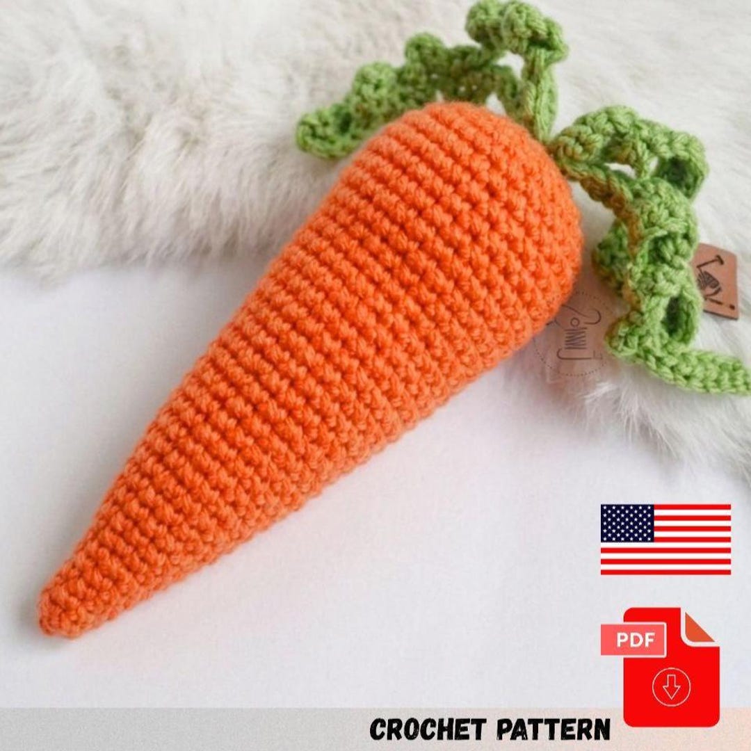 Crochet Carrot Pattern for Easter Bunny | Simple Amigurumi Instructions ...