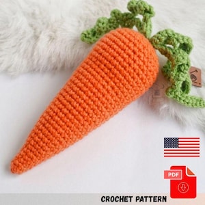 Crochet Carrot Pattern for Easter Bunny | Simple Amigurumi Instructions