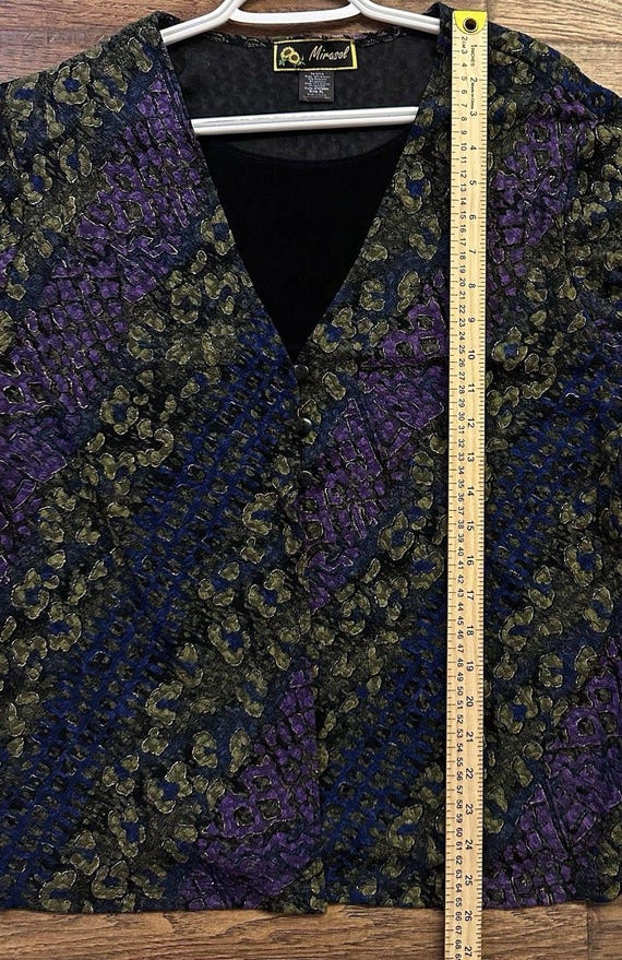 Vintage 90s Mirasol Abstract Print Button Front B… - image 7