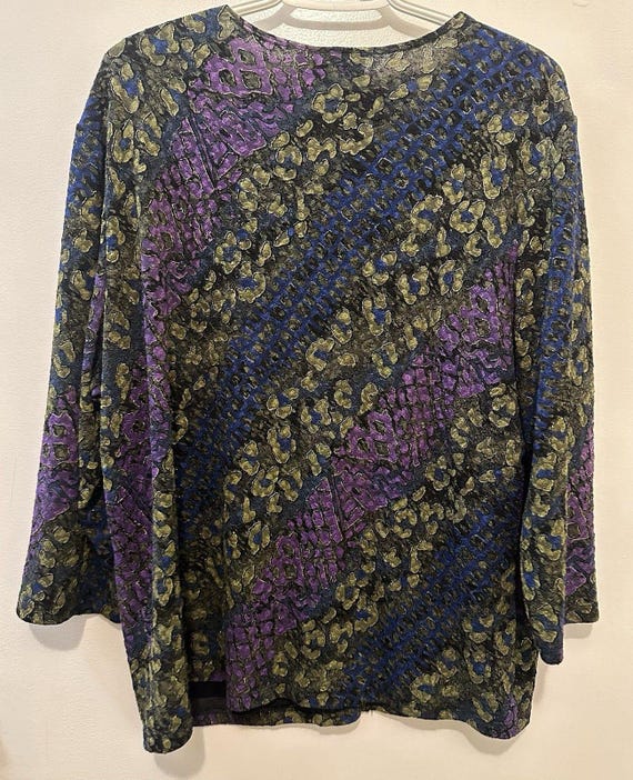 Vintage 90s Mirasol Abstract Print Button Front B… - image 2