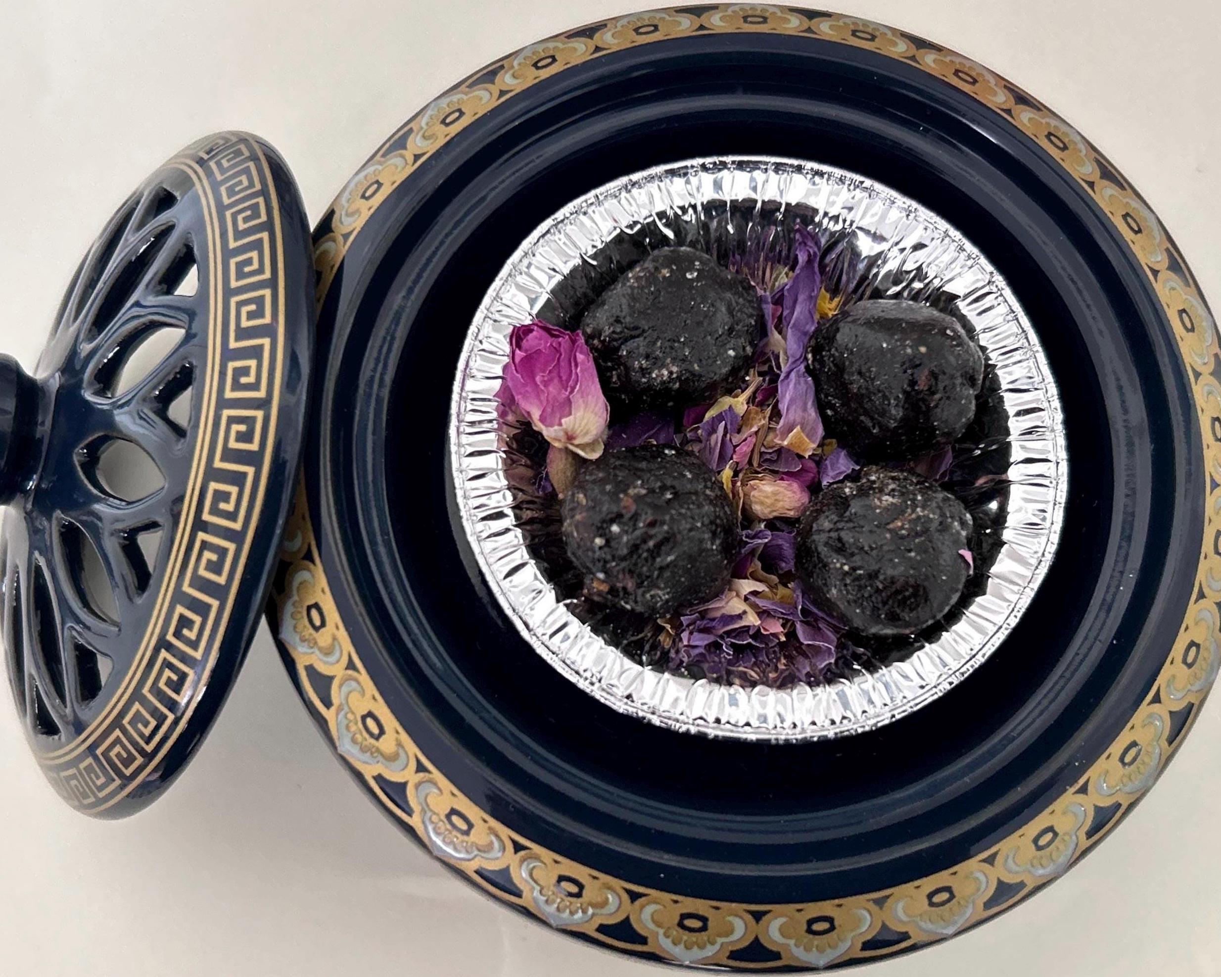 Slow-cured Blue Lotus Kapet | Egyptian Kyphi Resin Incense - Etsy
