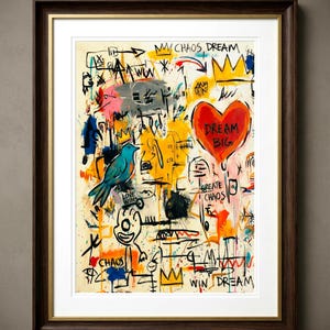 Graffiti Wall Art Print, Urban Neo Expressionism (Digital Download)
