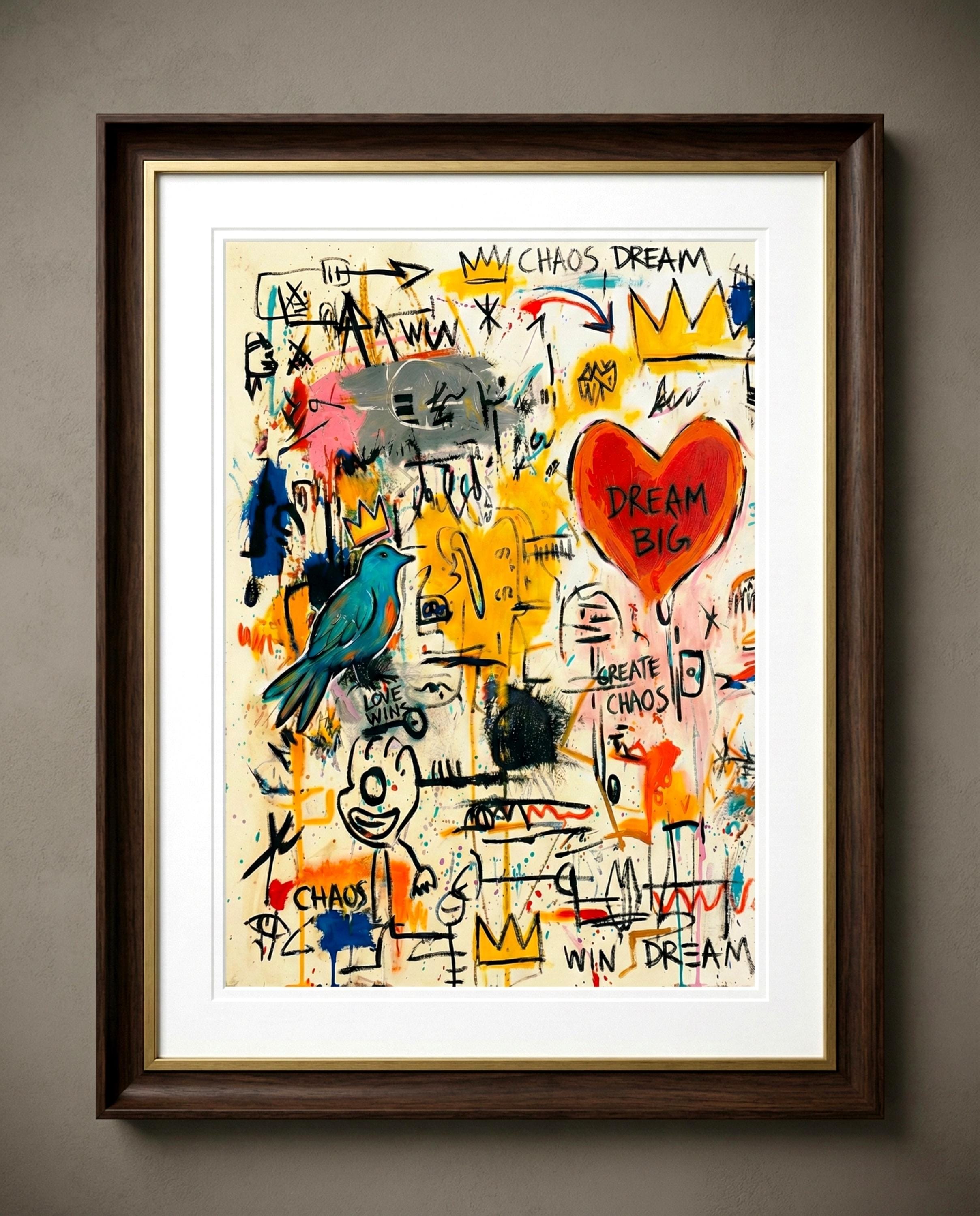 Graffiti Wall Art Print, Urban Neo Expressionism (digital Download
