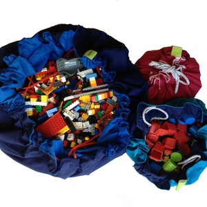 Bag Playmat Pattern - Drawstring Bag Mat Tutorial - DIY Block Bag and Playmat in One - Toyzbag