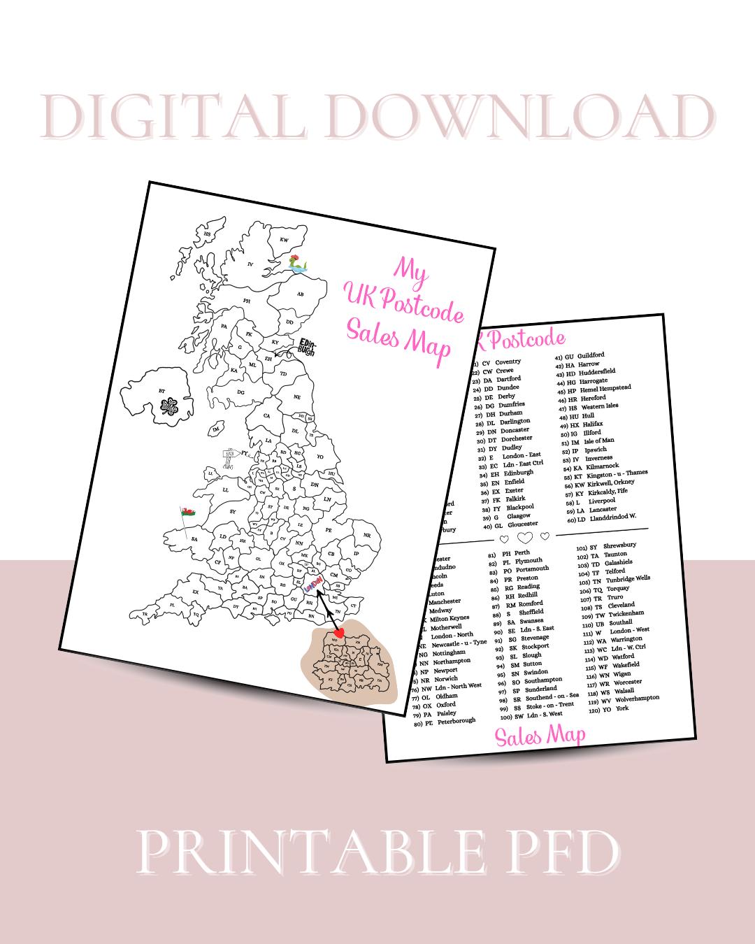 Wakefield WF Postcode Sector Map Paper A0 Size For Planning Wakefield ...