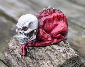 Scultura indossabile Necromancer Bone Minion da Guild Wars 2 Sylvari Skull Monster Cosplay Pet