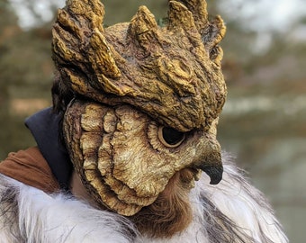 Wearable Bark Owl Mask