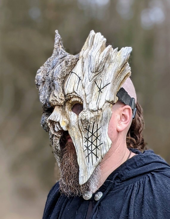 Shaman Mask With Runes - Etsy Sweden
