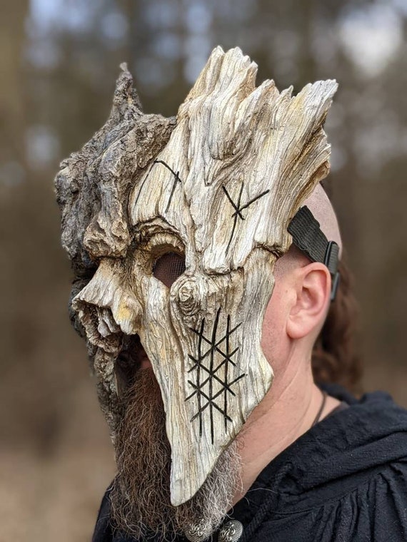 Shaman Mask With Runes - Etsy Sweden