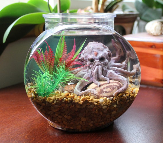 Cthulhu Octopus Pet Aquarium For Lovecraft And Monster Lovers Etsy