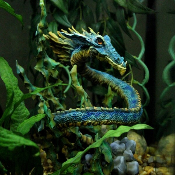 OOAK Sea Serpent Dragon Tribute to Arthur Rackham