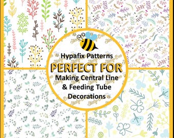 Tubie Tape 4x10" | Floral Vol 16 | Central Line Dressing | NG Tube | Picc Line | Feeding Tube | Medical Tape | Breathing Tube | Chemo Port