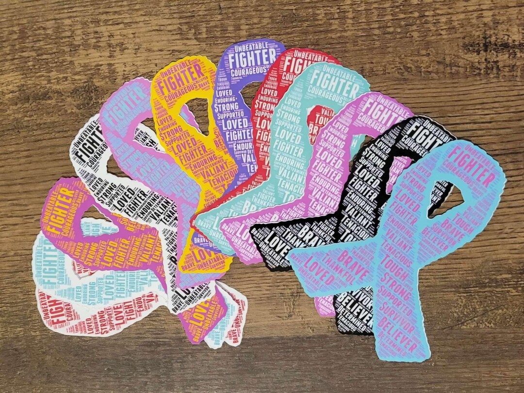 Customizable Awareness Ribbon Sticker | Awareness Ribbon Sticker ...