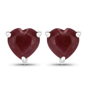 Pendientes de plata de ley con piedras preciosas en forma de corazón, pendientes de esmeralda, granate, rubí, zafiro, topacio, amatista y peridoto, regalo de piedra natal.