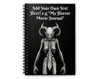 Caderno espiral personalizado de terror