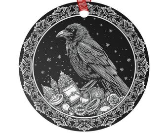 Rabe Metallornament - Alternative Weihnachtsornamente