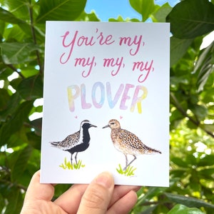 You're My My My My Plover - Pluvier doré du Pacifique (Klea) - Série Oiseaux hawaïens (Manu) - Carte de vœux