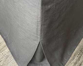 Softened Linen Bed Skirt: Natural, Eco-Friendly, All size, Custom