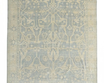 8x10 Neutral Oushak | Hand Knotted Modern Soft Large Wool Carpet