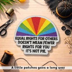 Equal Rights For Others Patch, LGBTQ Pride Patch, Rainbow Flag Patch For Bags, Hats, Jackets, Backpacks – Gift for LGBTQ Supporter, Activist