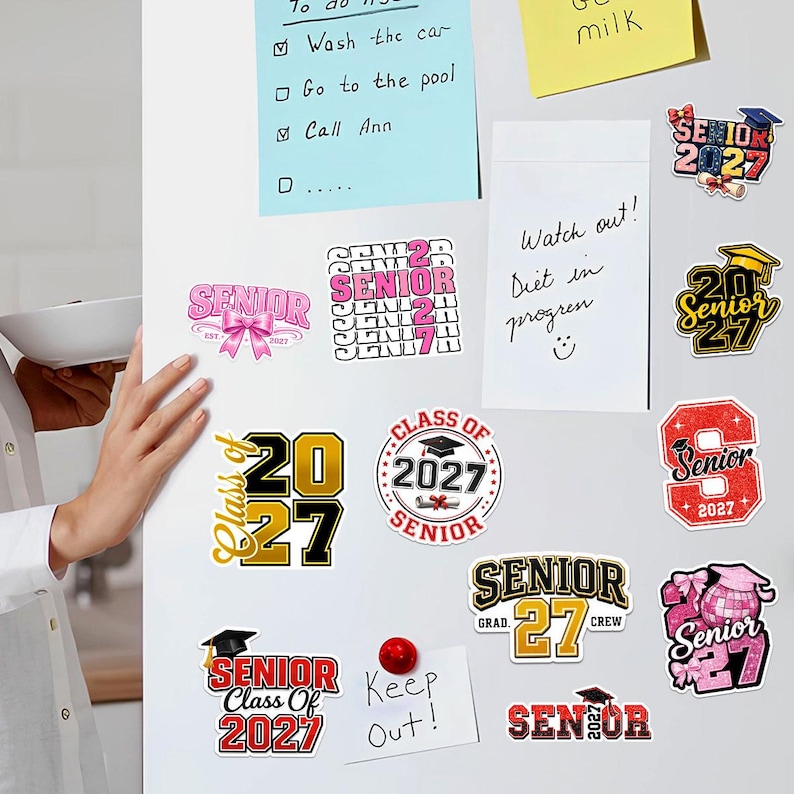 12pcs Senior 2027 Stickers Pack, Class of 2027 Stickers, High School ...