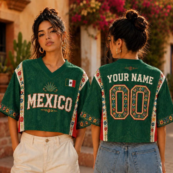 Camiseta corta personalizada de fútbol de México, camiseta corta de México, camiseta para el día del partido, aficionado al fútbol, camiseta de México