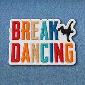 Break Dancing Patch, Breakdancer Iron On Patch, Hip Hop Street Dance Embroidered Patch for Jacket Backpack Vest